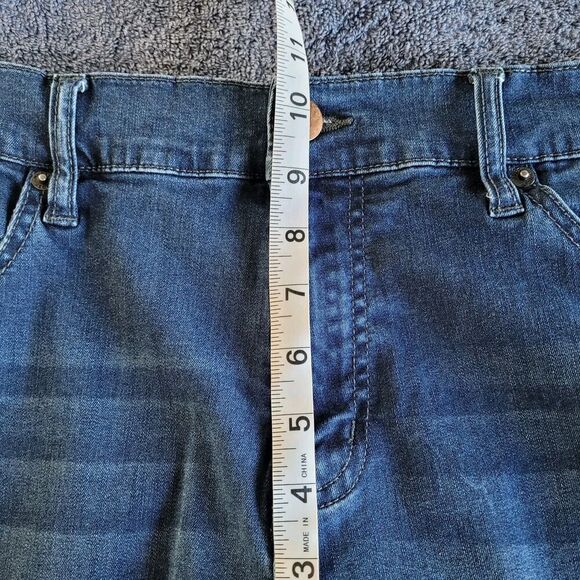 Mugsy Fultons Jeans Mens Size 35x29 Dark Wash Whiskering Stretch Pockets - Picture 6 of 11